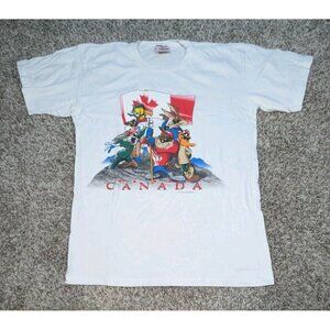 Vintage 90s Warner Bros Canada Looney Tunes Shirt Mens Large Single Stitch Taz